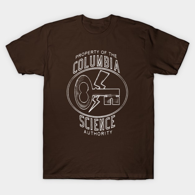 Columbia Science Authority (white) T-Shirt by cunningmunki